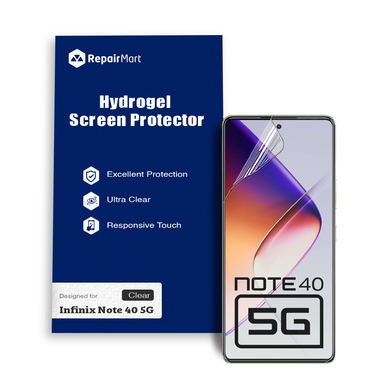 Infinix Note 40 5G Compatible Premium Hydrogel Screen Protector With Full Coverage Ultra HD